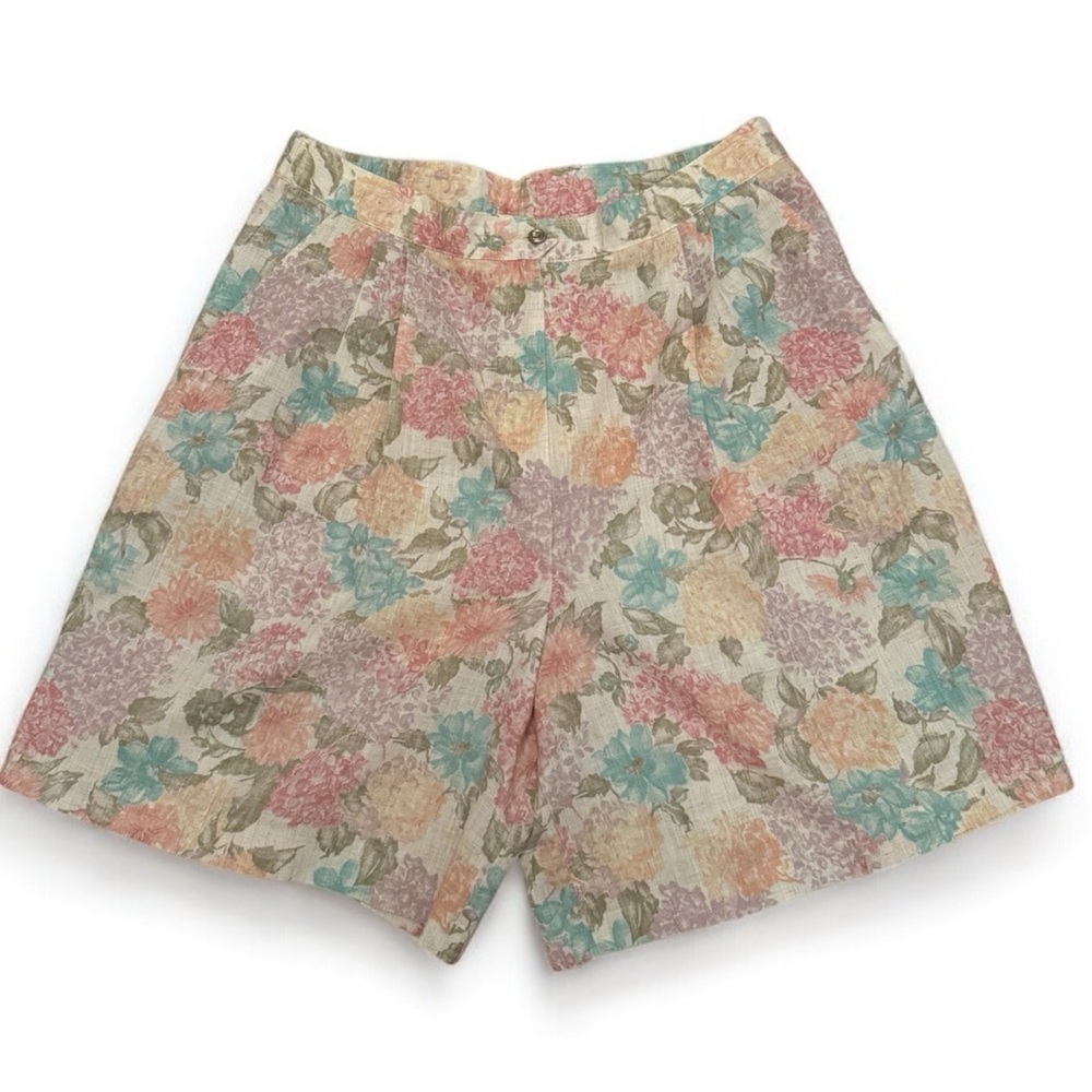 Sag Harbor | 10% Linen Floral Bermuda Shorts